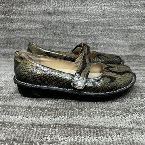 Alegria Mary Jane Comfort Shoe Snakeskin Print Women's Size 8.5 US Fel-714